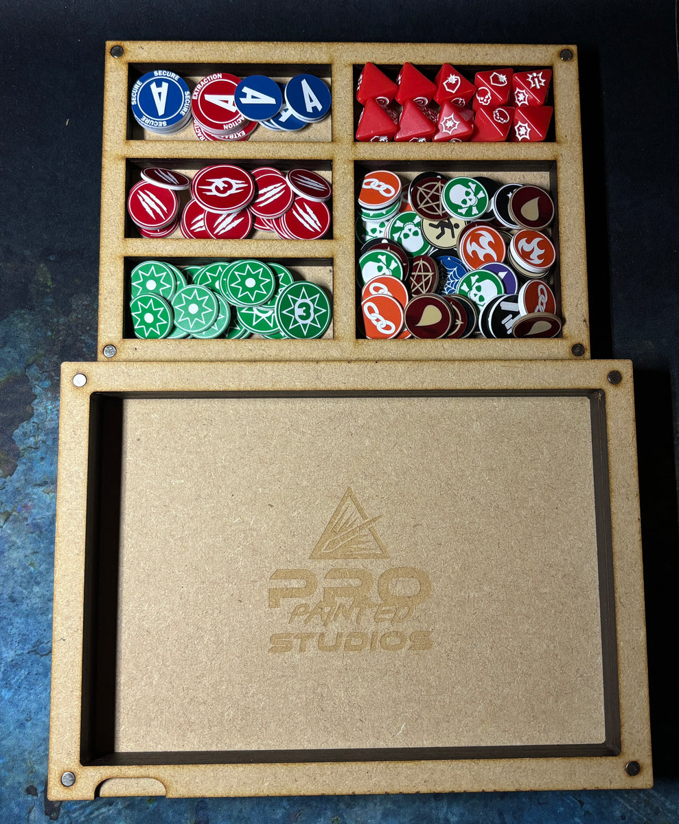 Superhero Crisis Dice Tray and Storage box - Magnetised MDF – Pro