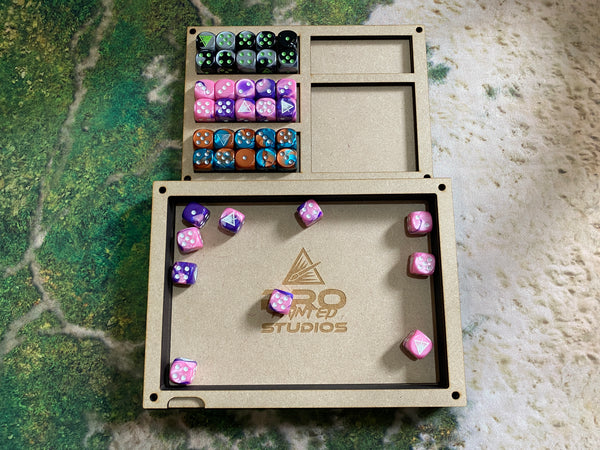 Travel Dice Tray and Storage box - Magnetised MDF