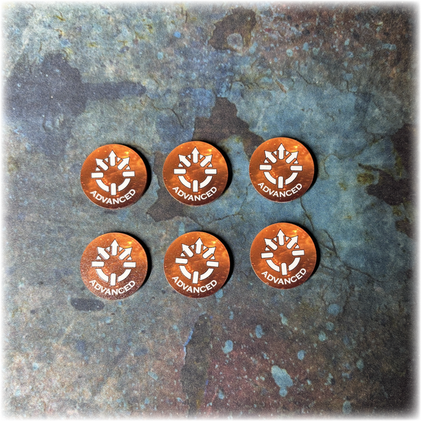 Advanced Acrylic Tokens (set of 6) - Full Colour - Dual Sided - 10th and 11th Edition