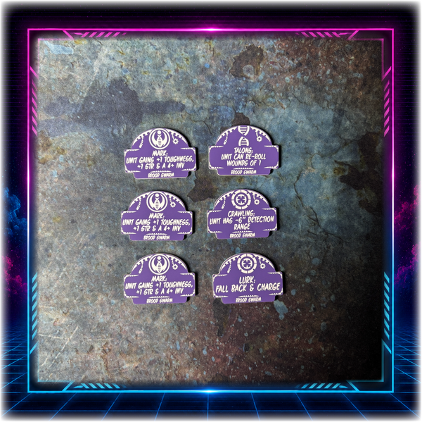 Alien Cults - Brood Swarm Detachment  - 11th ed Grimdark Edition Token Set