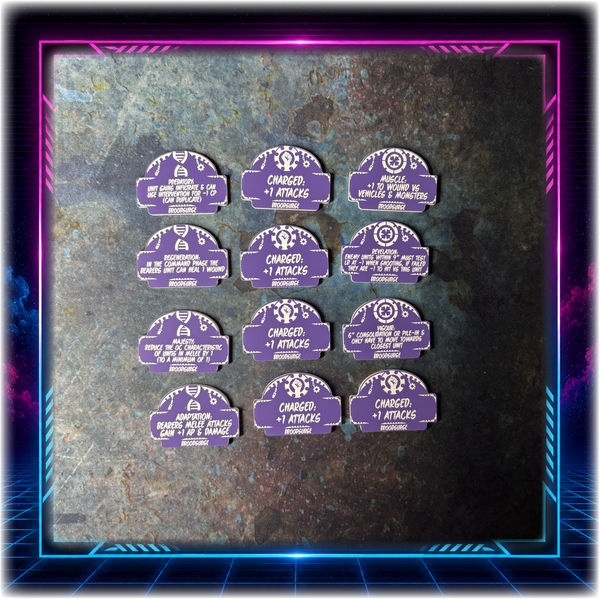 Alien Cults - Broodsurge Detachment  - 11th ed Grimdark Edition Token Set