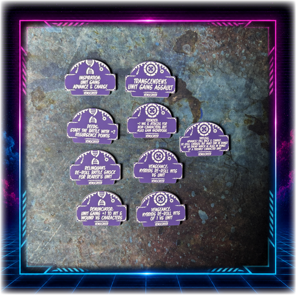 Alien Cults - Xenocreed Detachment  - 11th ed Grimdark Edition Token Set