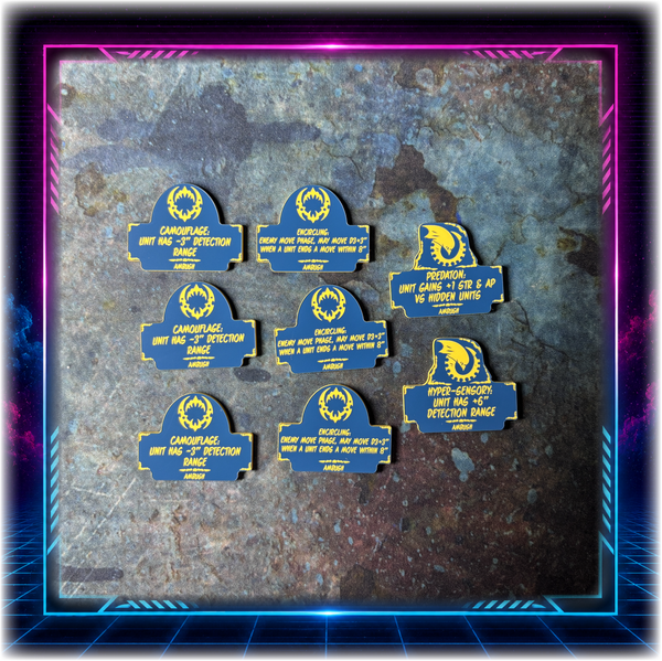 Alien Hives  - Ambush Detachment - 11th ed Grimdark Edition Token Set