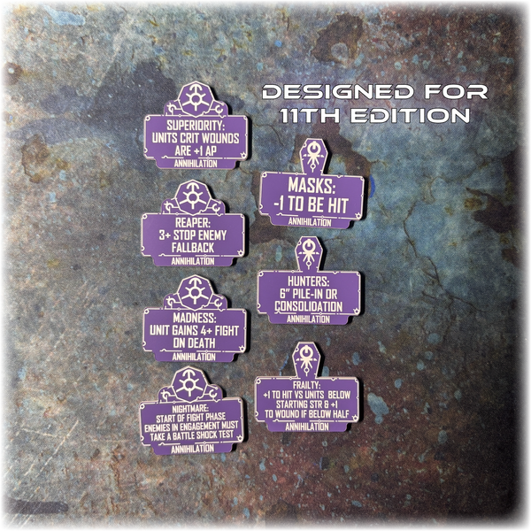 Android Dynasties - Annihilation Detachment - 11th Edition Token Set