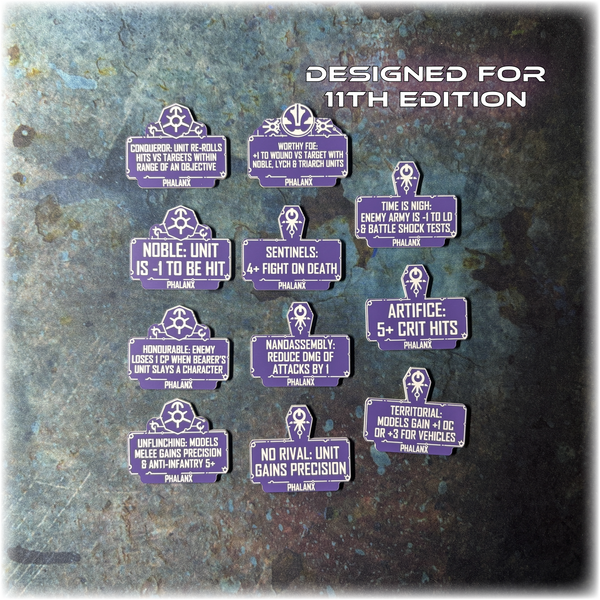 Android Dynasties - Phalanx Detachment - 11th Edition Token Set