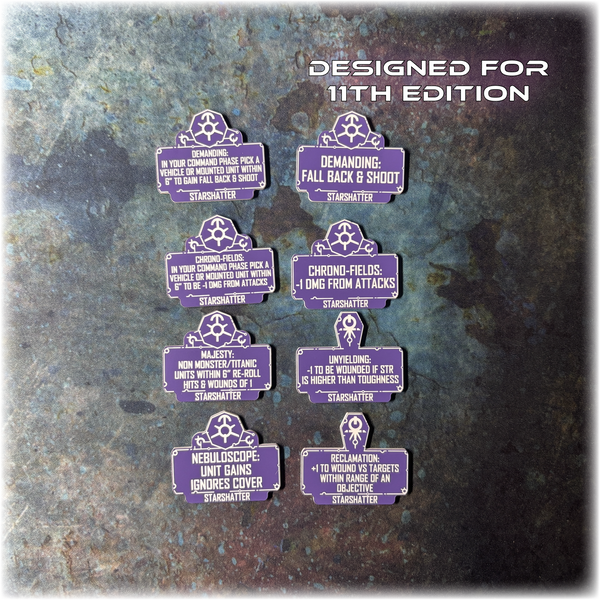 Android Dynasties - Starshatter Detachment - 11th Edition Token Set