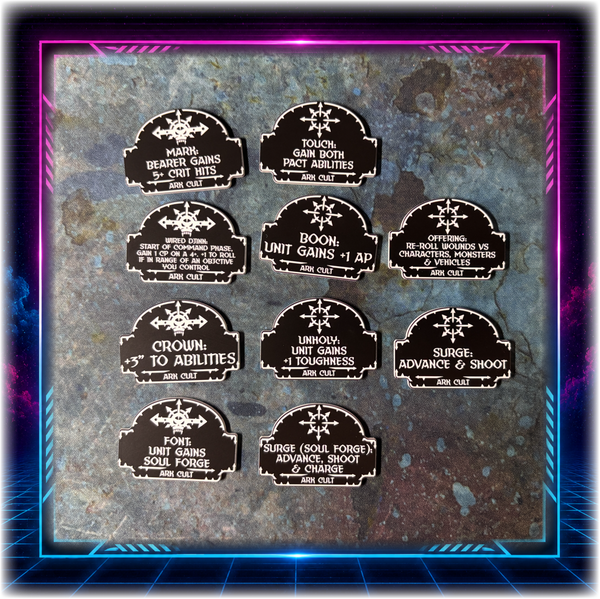 Chaotic Battle Brothers - Ark Cult Detachment - 11th ed Grimdark Token Set