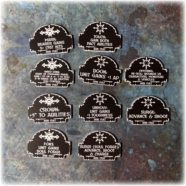 Chaotic Battle Brothers - Ark Cult - 10th Edition Token Set