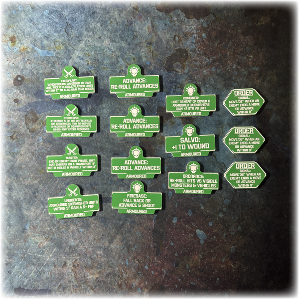 Armies of Mankind - Armoured - 10th Edition Token Set