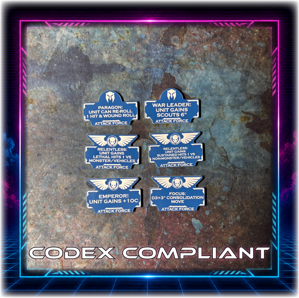 Battle Brothers - Attack Force Detachment - 11th ed Grimdark Token Set