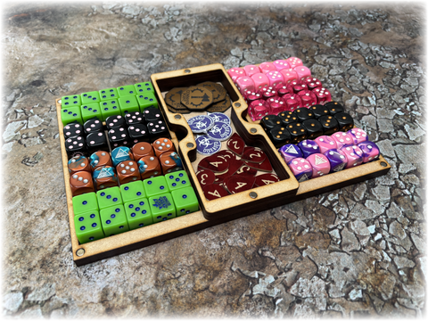 WarVault Modular Dice Holder – Tray Lift & Storage Add-On