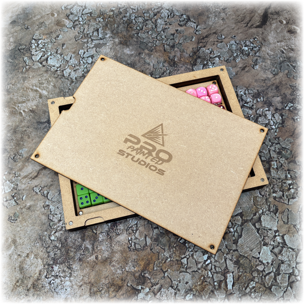 WarVault Modular Dice Tray & Storage Box – Magnetized MDF Organizer