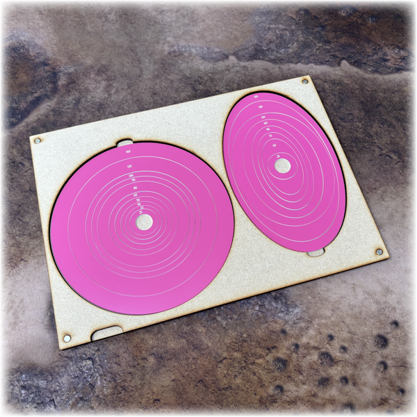 Base Size Measuring Rings - Including MDF Storage Tray