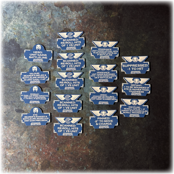 Battle Brothers - Bastion - 500 Planets - 10th Edition 40k Token Set