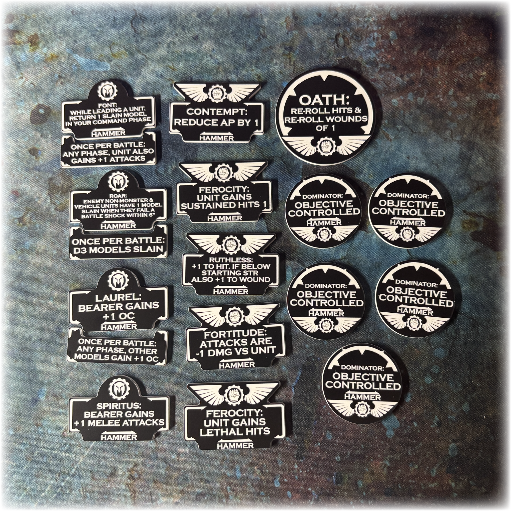 Iron Brothers - Hammer - 10th Edition 40k Token Set