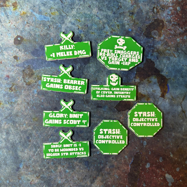 Space Orcs 10th Edition 40k Token Set