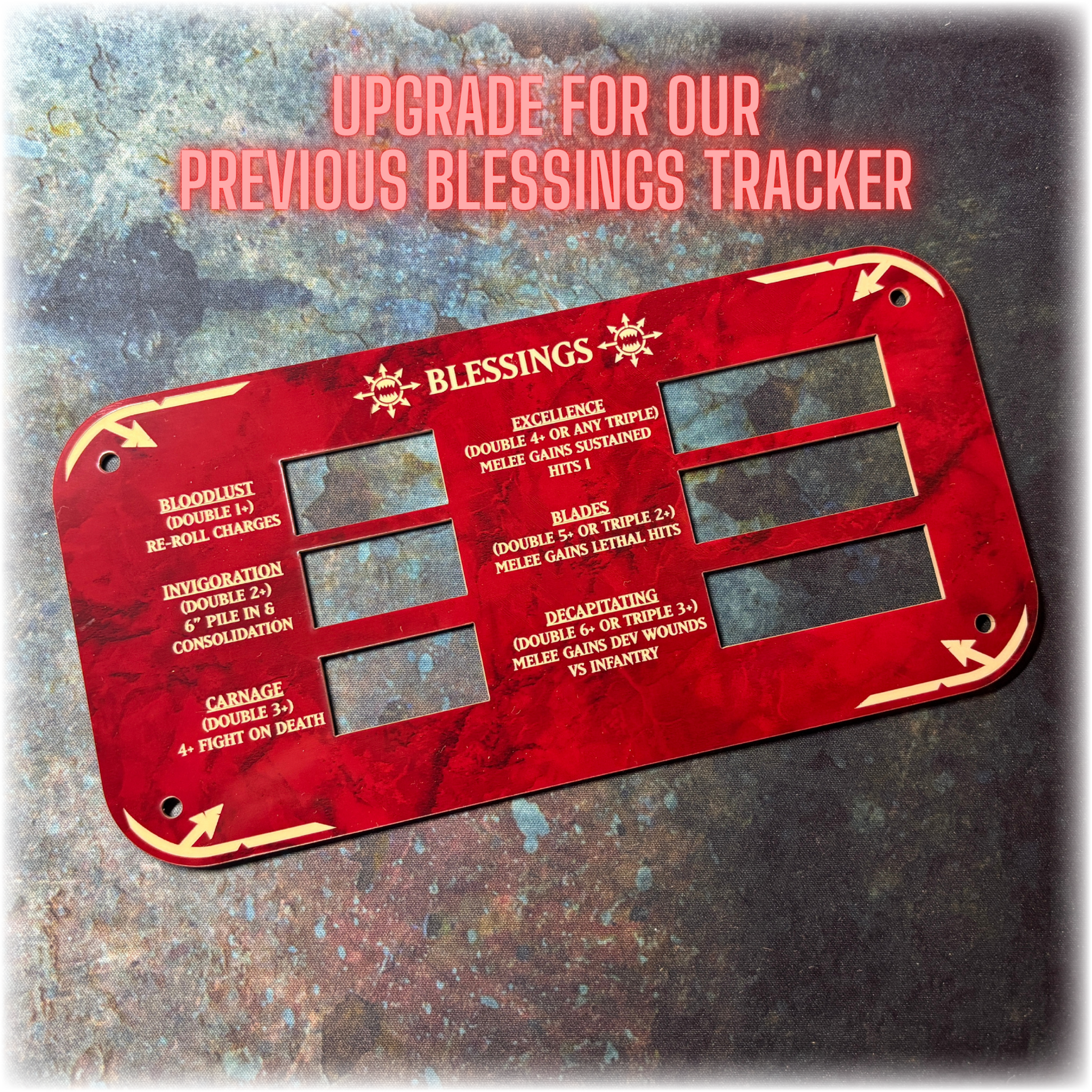 World Devourers - UPGRADE Magnetic Blessings Tracker - 10th Edition 40k