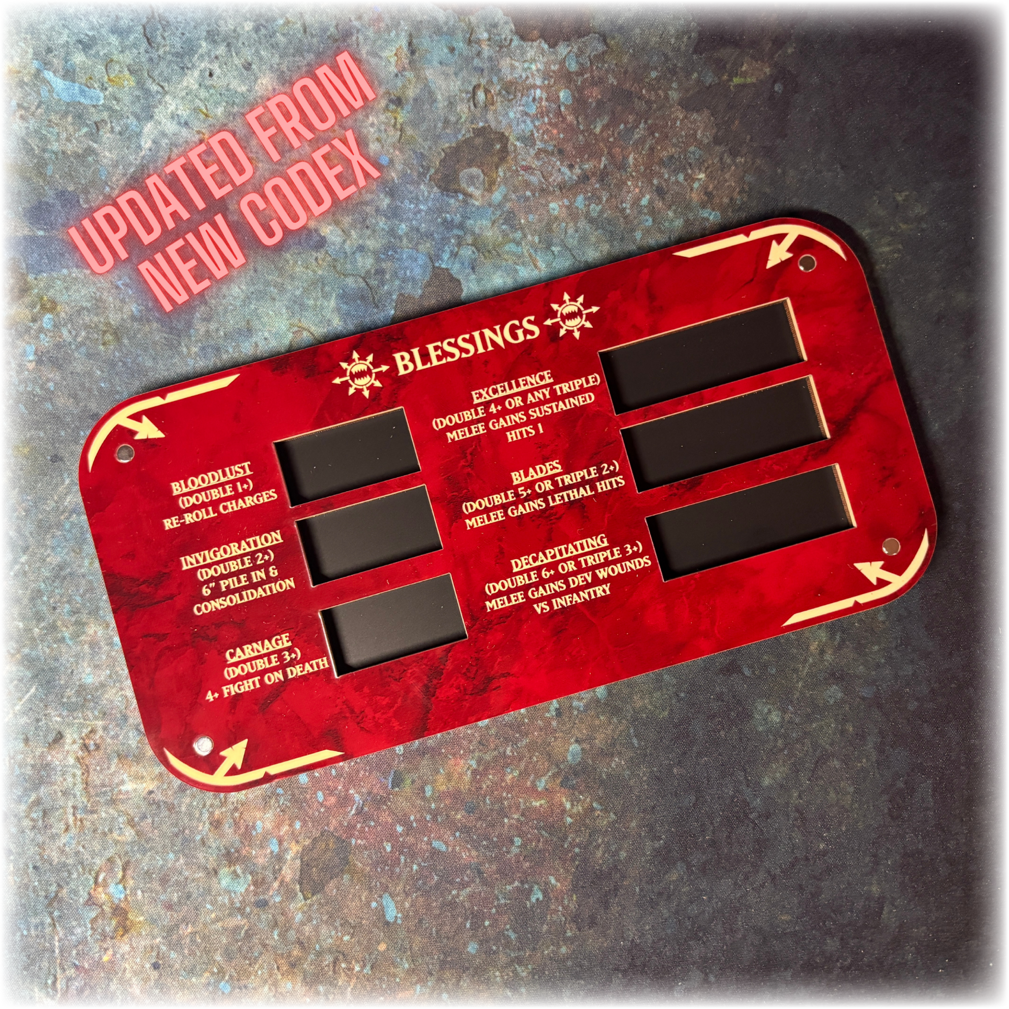 World Devourers - Magnetic Blessings Tracker - New Codex - 10th Edition 40k