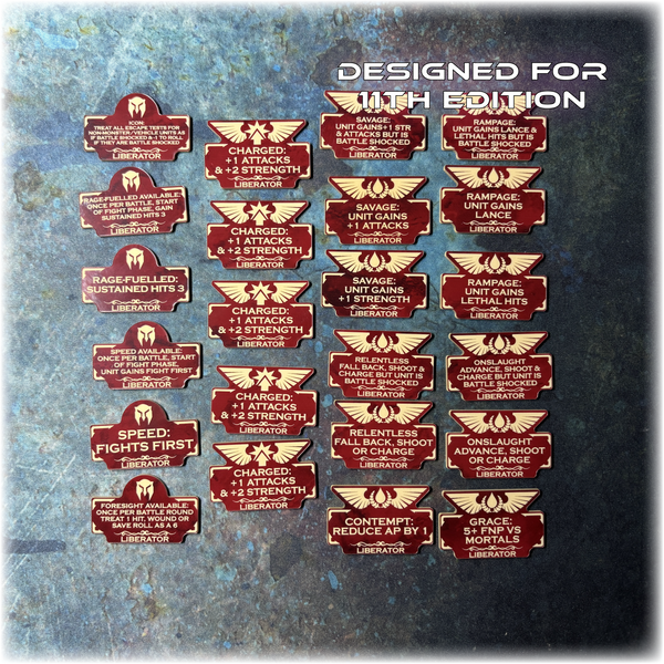 Bloody Angels - Liberator Detachment  - 11th Edition Token Set