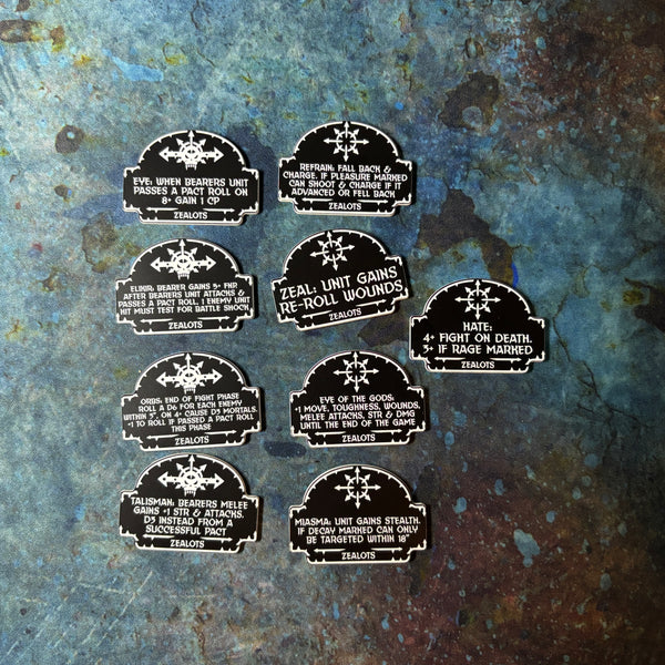 Chaotic Battle Brothers 10th Edition 40k Token Set
