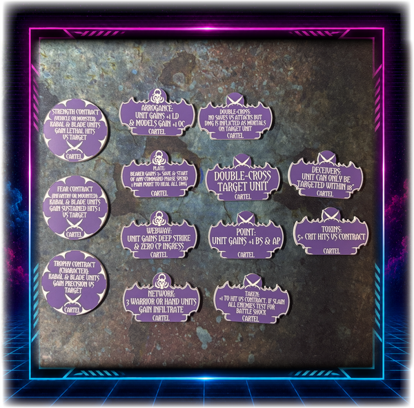 Shadowspace Raiders - Cartel Detachment - Grimdark Token Set