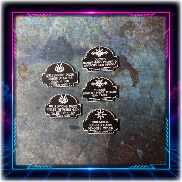 Chaotic Battle Brothers - Chaos Cabal Detachment - 11th ed Grimdark Token Set