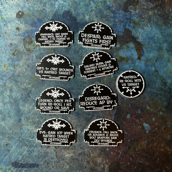 Chaotic Battle Brothers 10th Edition 40k Token Set