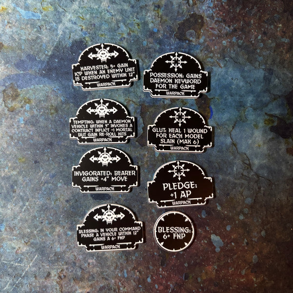 Chaotic Battle Brothers 10th Edition 40k Token Set
