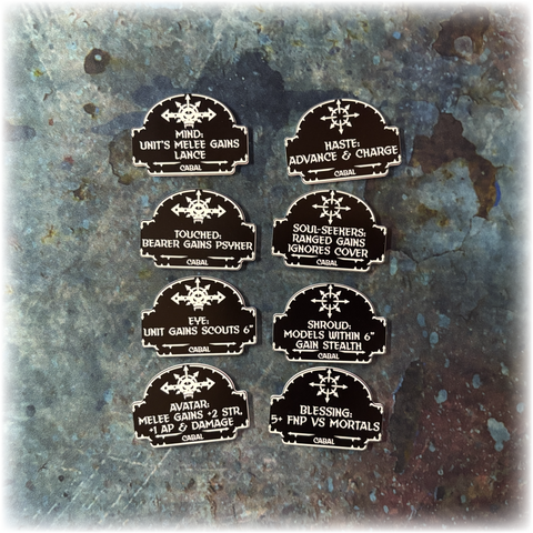 Chaotic Battle Brothers - Cabal - 10th Edition 40k Token Set