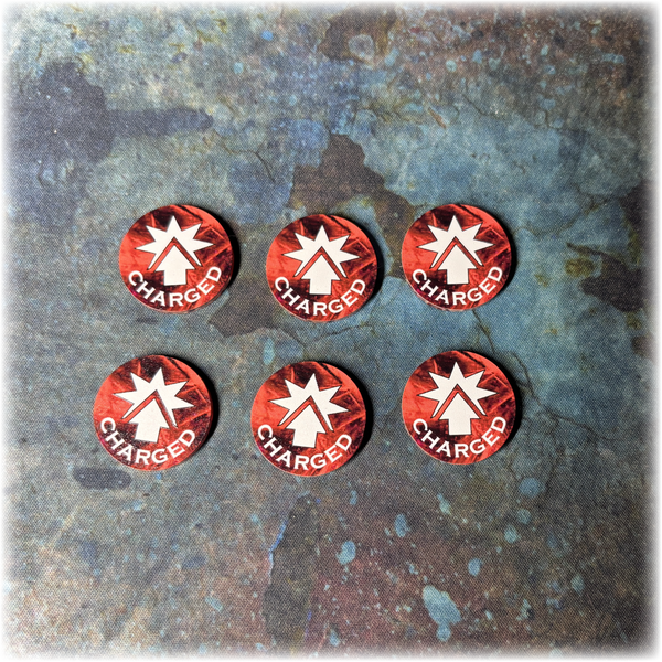 Charged Acrylic Tokens (set of 6) - Full Colour - Dual Sided - 10th and 11th Edition
