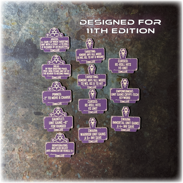 Android Dynasties - Conclave Detachment - 11th Edition Token Set