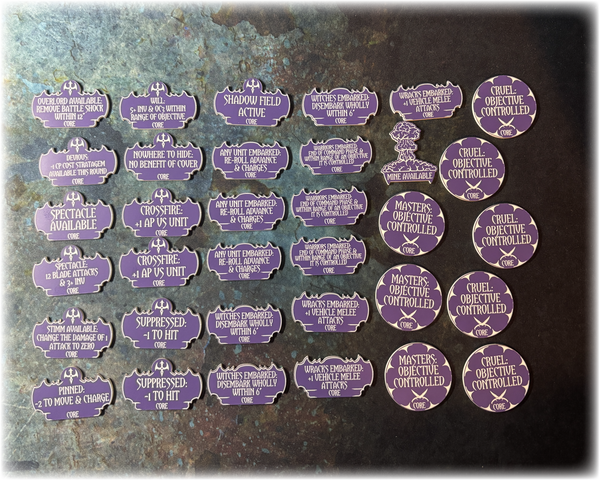 Shadowspace Raiders 10th Edition 40k Token Set - New Codex