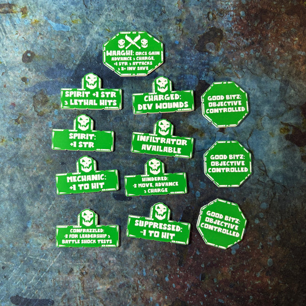 Space Orcs 10th Edition 40k Token Set