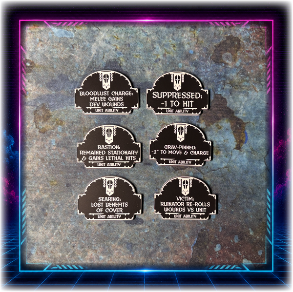 Corrupted Knights - Unit Abilities - Grimdark Token Set