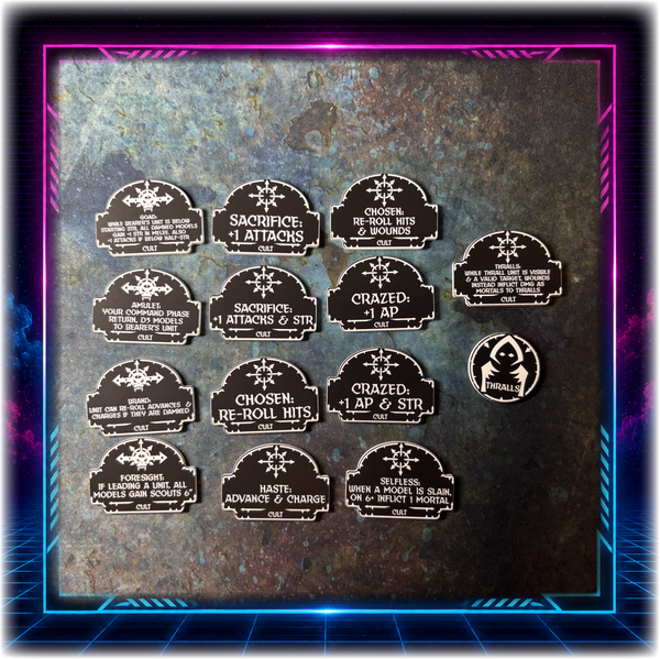 Chaotic Battle Brothers - Cult Detachment - 11th ed Grimdark Token Set