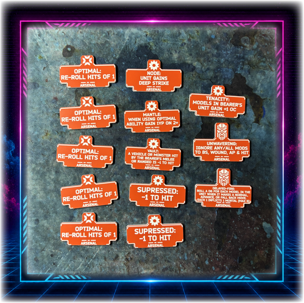 Dwarven Space Leagues - Arsenal Detachment - 11th ed Grimdark Token Set