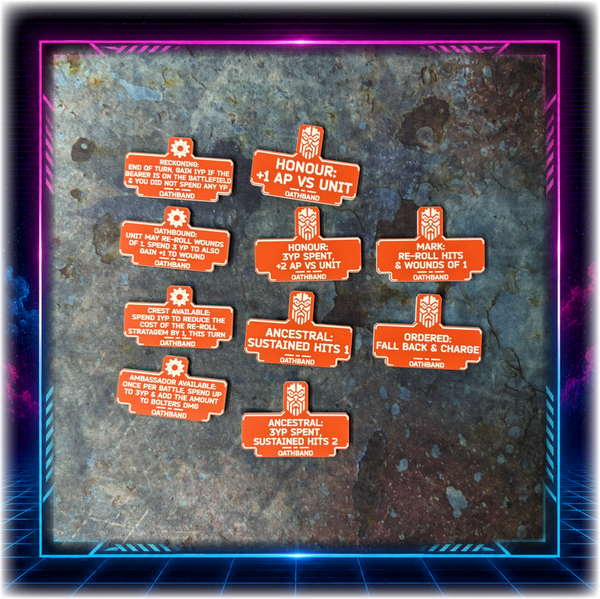 Dwarven Space Leagues - Oathband Detachment - 11th ed Grimdark Token Set