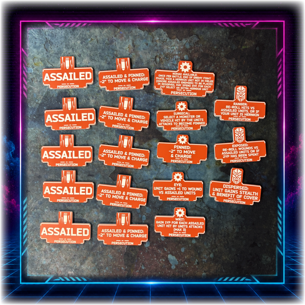 Dwarven Space Leagues - Persecution Detachment - 11th ed Grimdark Token Set