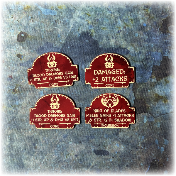 Chaotic Daemons 10th Edition 40k Index Token Set