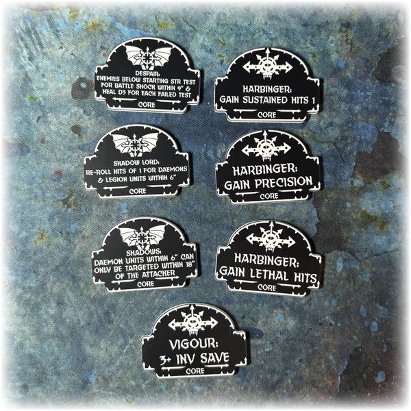 Chaotic Daemons 10th Edition 40k Index Token Set