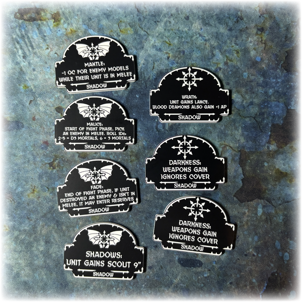 Chaotic Daemons 10th Edition 40k Index Token Set