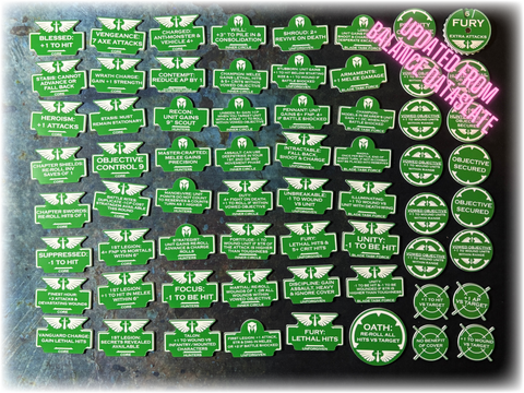 Dark Angelic Battle Brothers 10th Edition 40k Token Set