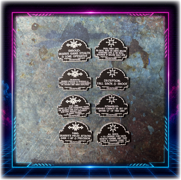 Chaotic Battle Brothers - Deceptors Detachment - 11th ed Grimdark Token Set