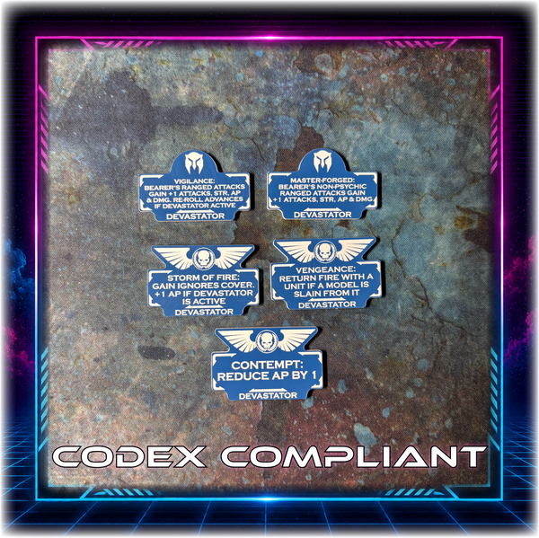 Battle Brothers - Devastator Detachment - 11th ed Grimdark Token Set