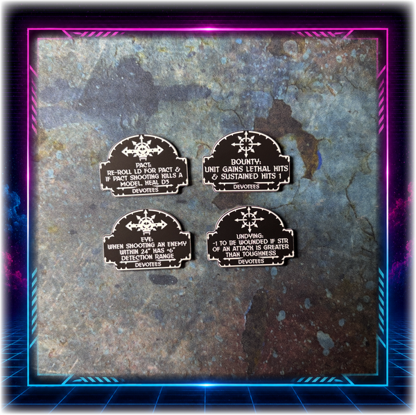 Chaotic Battle Brothers - Devotees Detachment - 11th ed Grimdark Token Set
