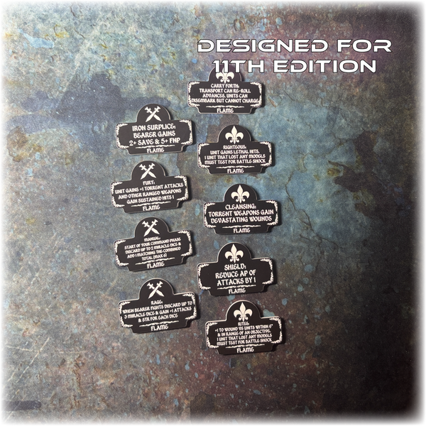 Devout Sisters - Flame Detachment - 11th Edition Token Set