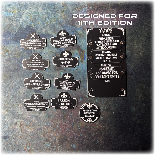 Devout Sisters - Penitent Detachment - 11th Edition Token Set