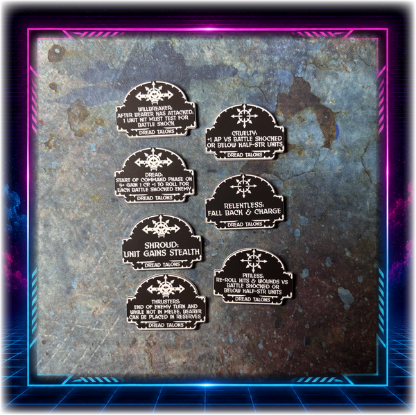 Chaotic Battle Brothers - Dread Talons Detachment - 11th ed Grimdark Token Set