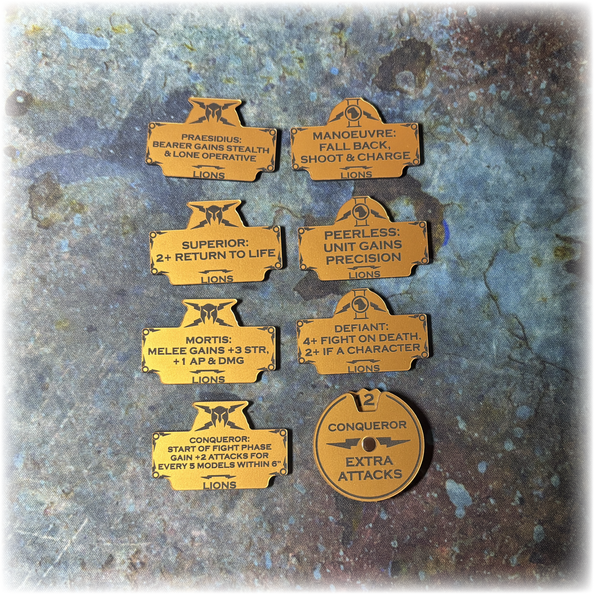 Emperors Custodians - Lions - 10th Edition 40k Token Set