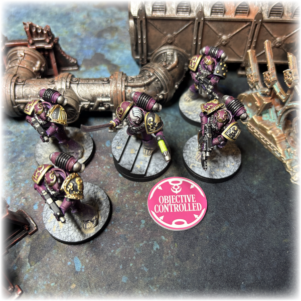 Emperor's Chosen - Objective Secured - Acrylic Tokens 10th Edition 40k (Pack of 6)